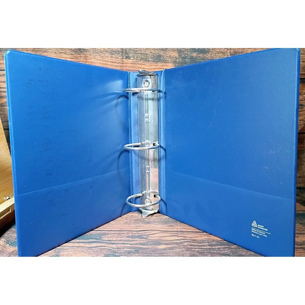 Avery Dennison Blue 3 Ring Binder 3 Inch Round Ring Office School M311-25L